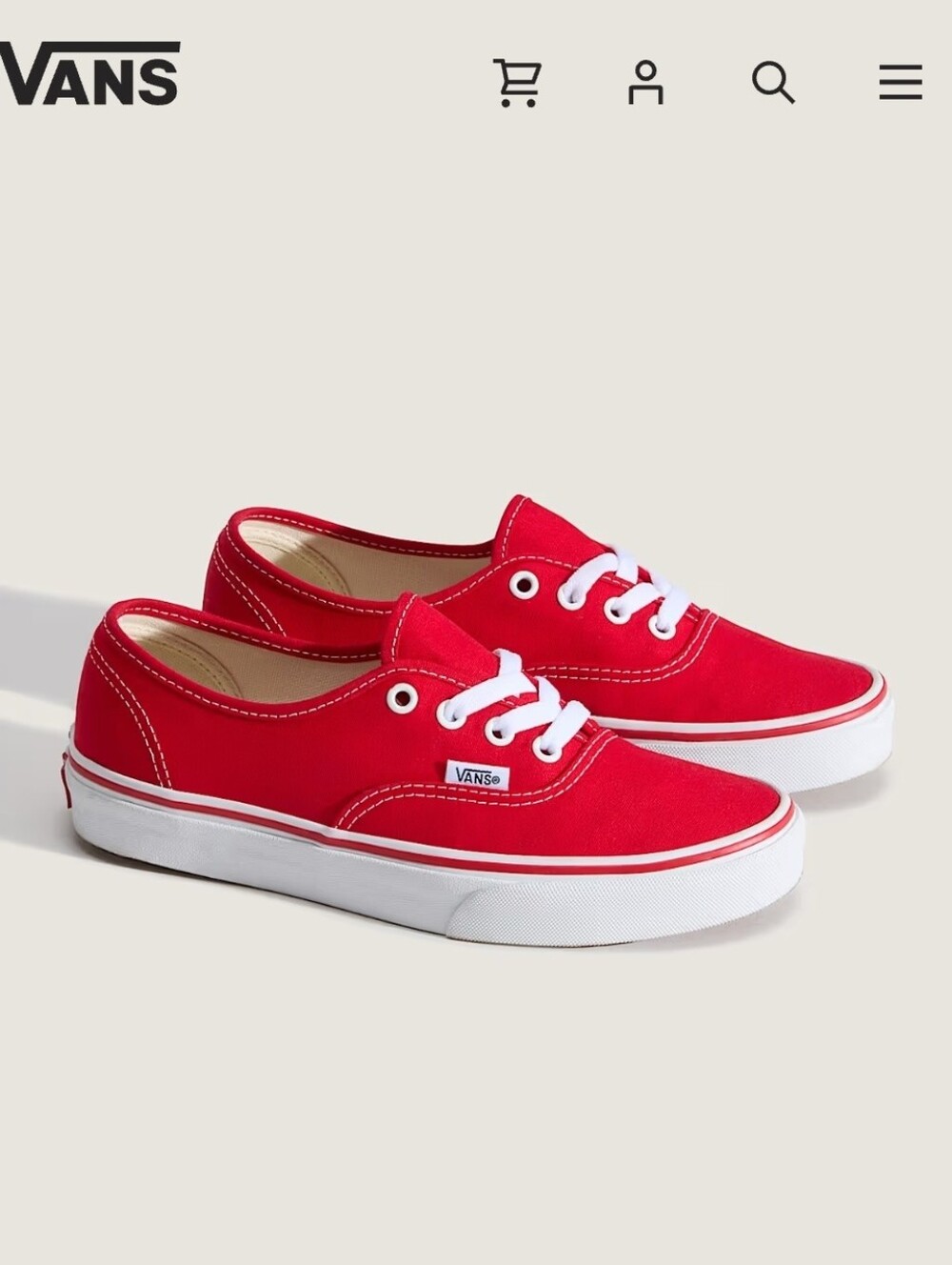 Vans Classic Everyday Life Original Icon Red / True White Low Sneakers Wmn's 6.5